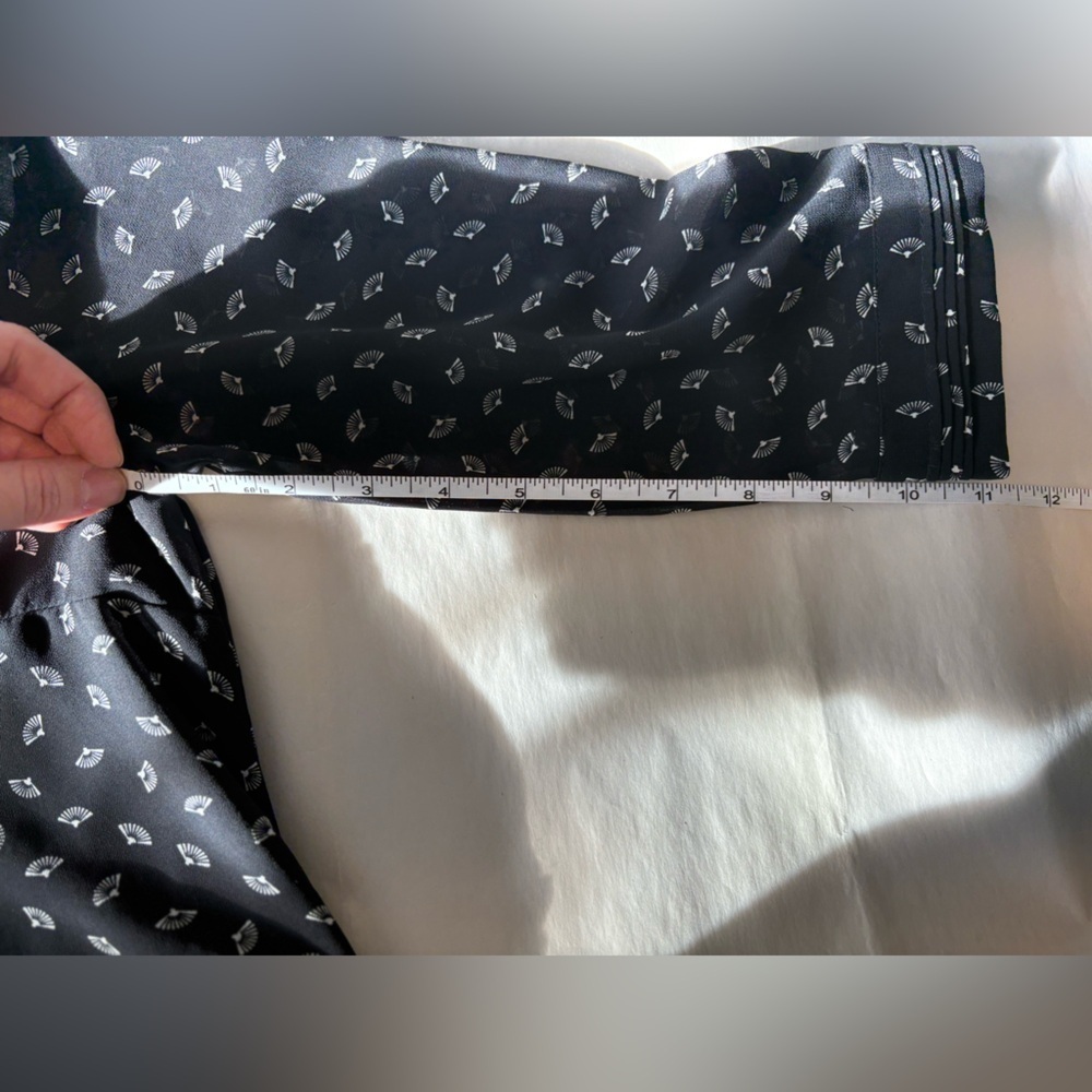 H&M Black & White Fan Print Dress – Size 6 - Picture 11 of 14